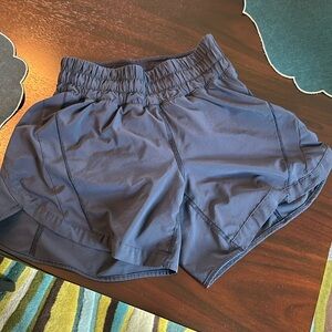Navy lululemon shorts, size 2. 4 inch inseam.